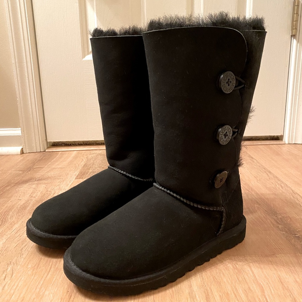 UGG Australia Bailey Button Triplet Boots - Black